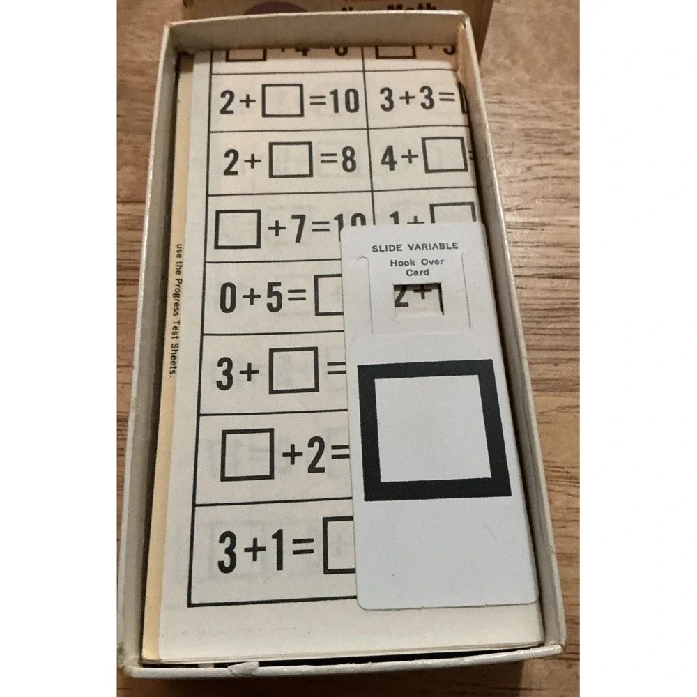 Vintage 1965 Teach Me New Math Subtraction And Addition Flash Cards